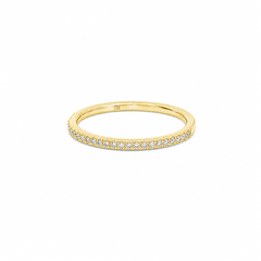Skinny Half Pave Diamond Eternity Ring