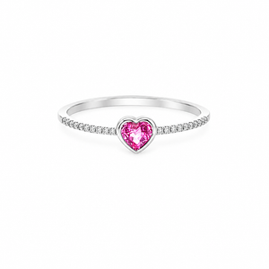 Heart-Shaped Pink Sapphire Ring