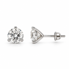 1 CTW Lab-Grown Diamond Studs | 3-Prong Martini Setting