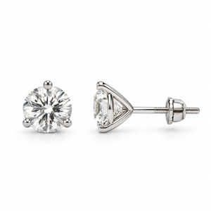 1 CTW Lab-Grown Diamond Studs | 3-Prong Martini Setting