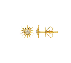 Diamond Sunburst Earrings