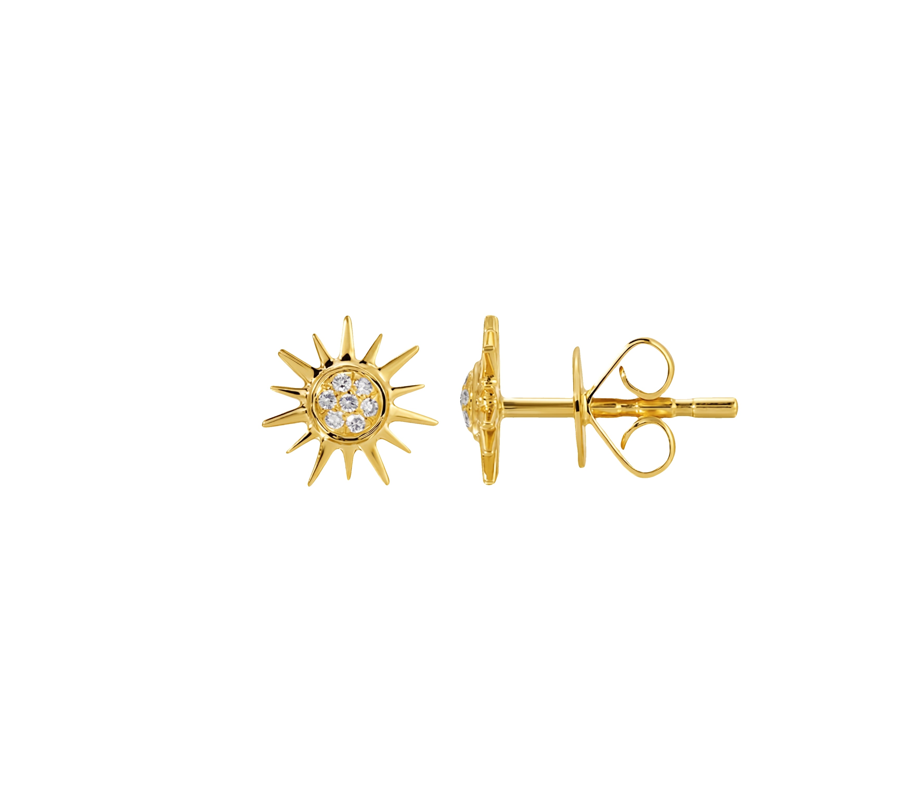 Diamond Sunburst Earrings