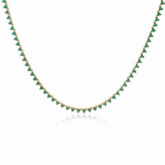 Emerald Cluster Station Necklace