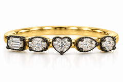 The Georgian-Inspired Five-Shapes Diamond Band