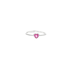 Heart-Shaped Pink Sapphire Ring