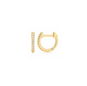 Mini Pavé Huggie