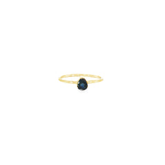 Pear-Shaped Blue Sapphire Solitaire Ring
