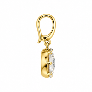 The Oval Lab Grown Pendant in Yellow Gold
