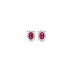 Small Ruby and Diamond Studs