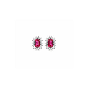Small Ruby and Diamond Studs