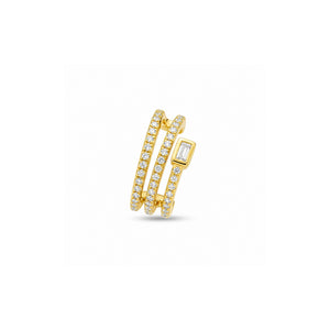Triple Band Diamond Ear Cuff