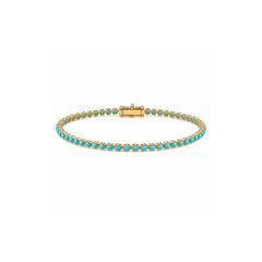 Turquoise Cabochon Tennis Bracelet