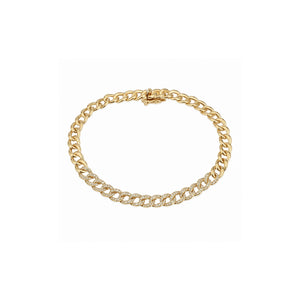Diamond Pavé Curb Chain Bracelet