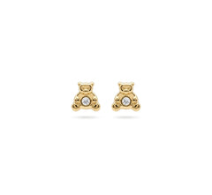 Baby Teddy Bear Diamond Studs