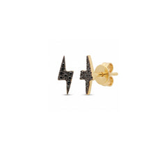 Black Diamond Lightning Bolt Studs
