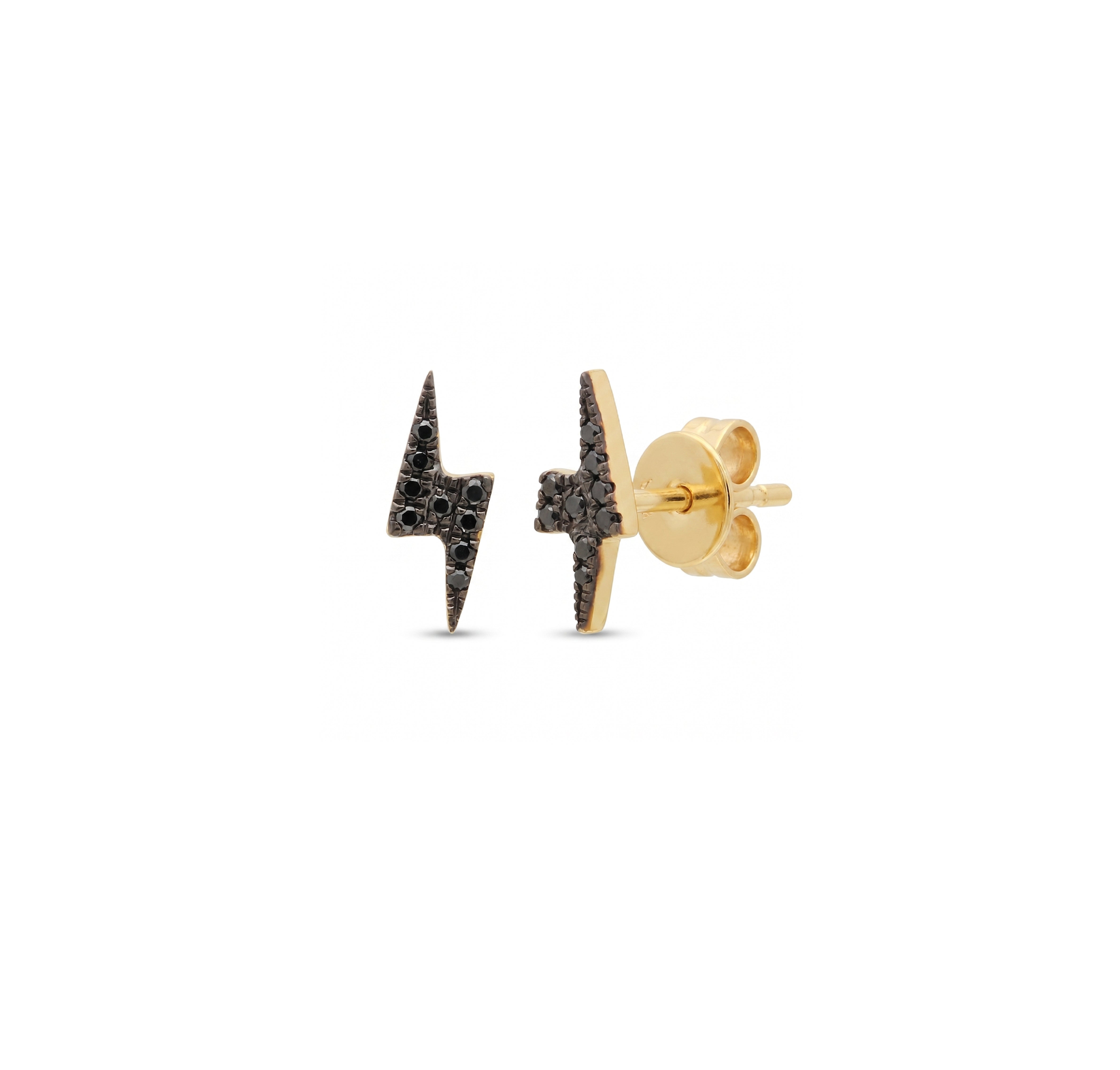 Black Diamond Lightning Bolt Studs