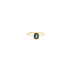 Blue Sapphire Bezel Solitaire Ring