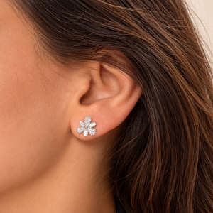 Flora Lab-Grown Diamond Stud Earrings