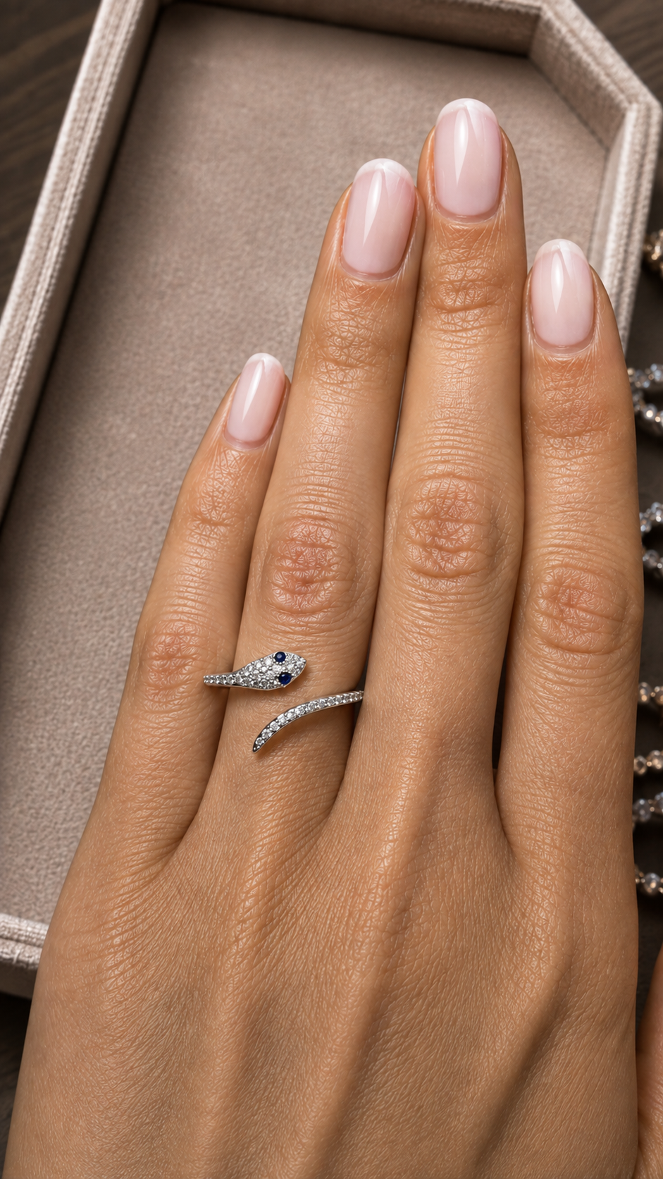 Diamond Serpent Wrap Ring