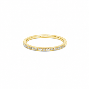 Skinny Half Pave Diamond Eternity Ring