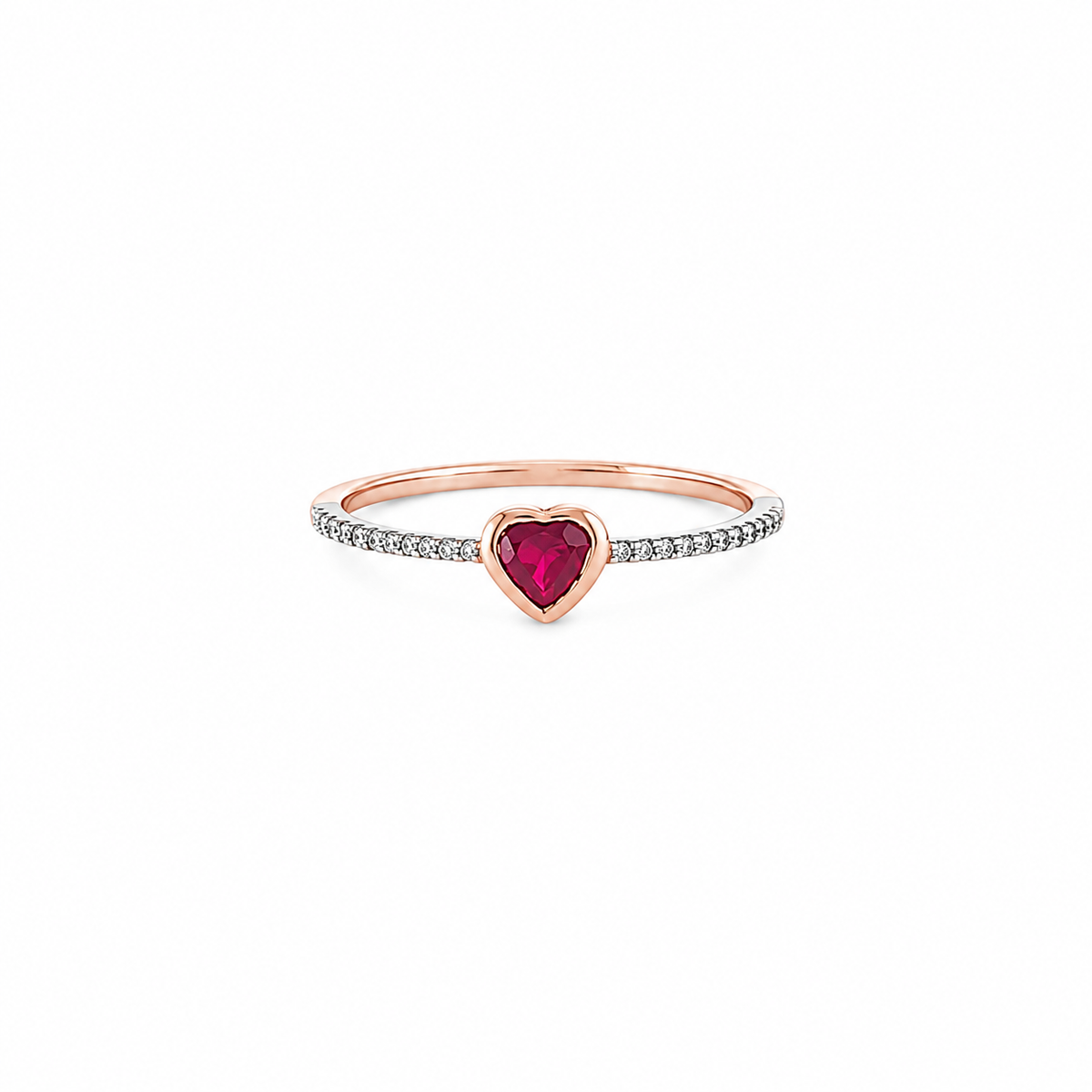 Heart-Shaped Ruby Ring