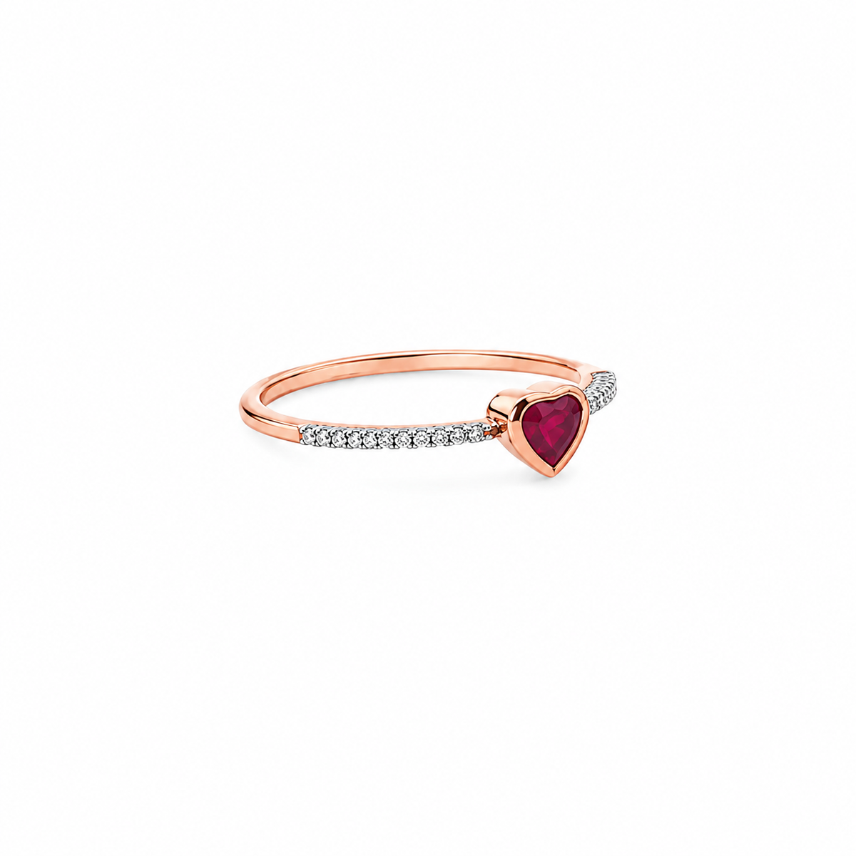 Heart-Shaped Ruby Ring