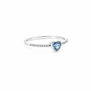 Heart-Shaped Blue Sapphire Ring