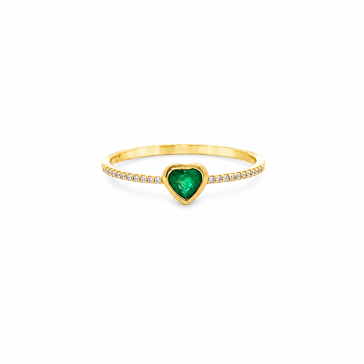 Heart-Shaped Emerald Ring
