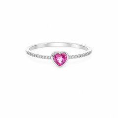 Heart-Shaped Pink Sapphire Ring