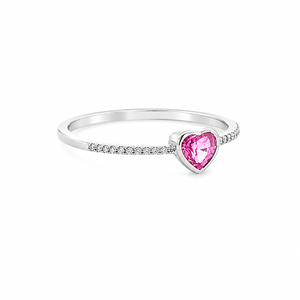 Heart-Shaped Pink Sapphire Ring