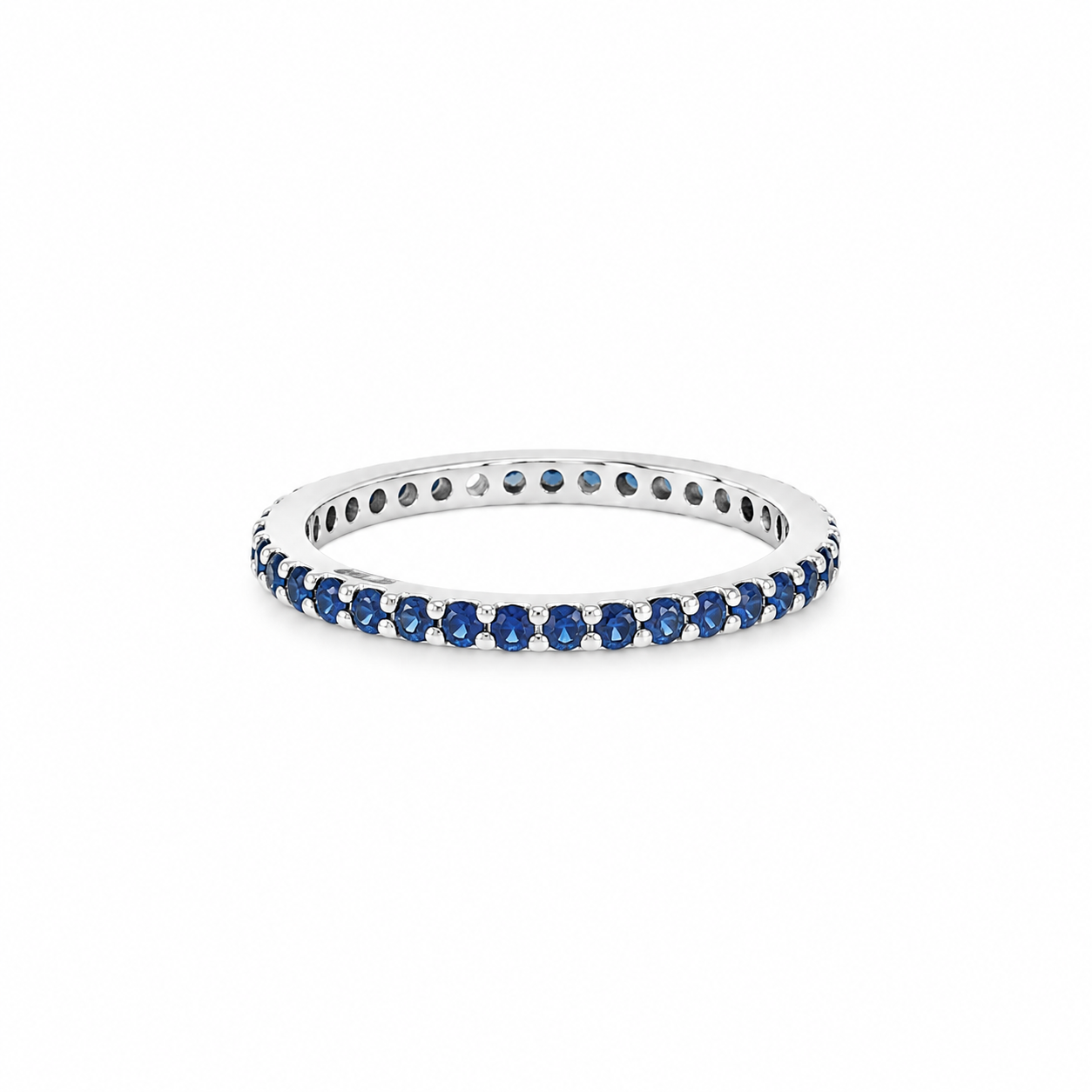 Deep Blue Sapphire Eternity Ring