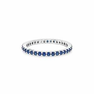 Deep Blue Sapphire Eternity Ring