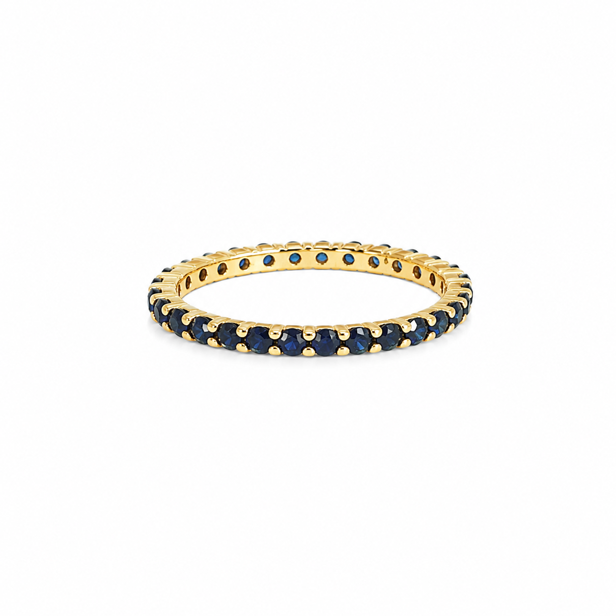 Deep Blue Sapphire Eternity Ring