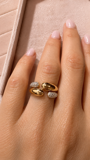Double Pave Dome Ring