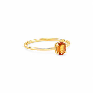 Yellow Sapphire Sollitaire Ring