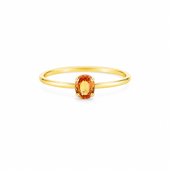 Yellow Sapphire Sollitaire Ring