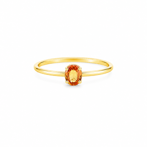 Yellow Sapphire Sollitaire Ring