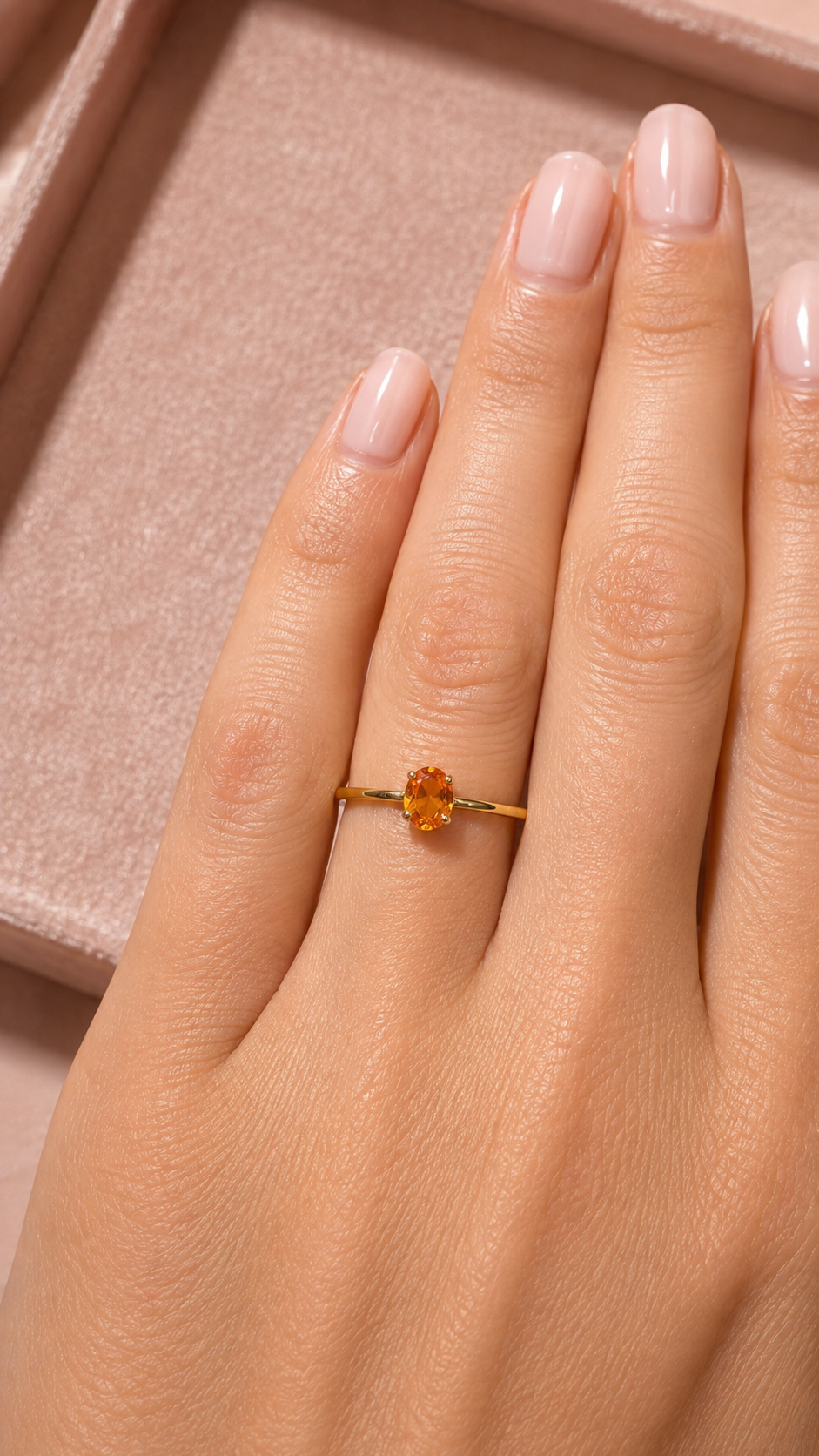 Yellow Sapphire Sollitaire Ring