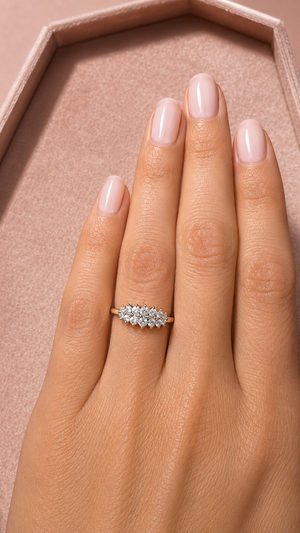 Double Row Eternity Round Diamond Ring