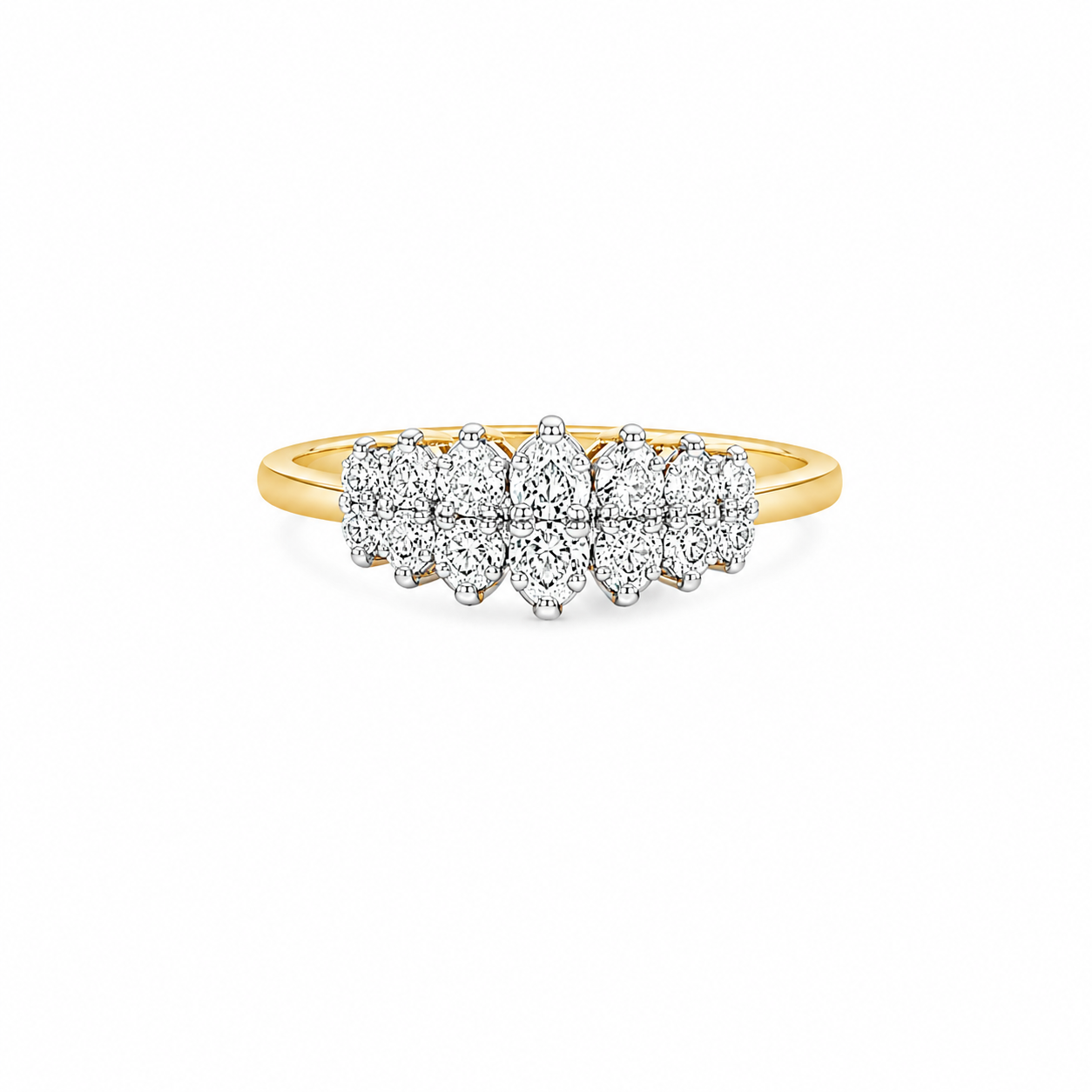 Double Row Eternity Round Diamond Ring