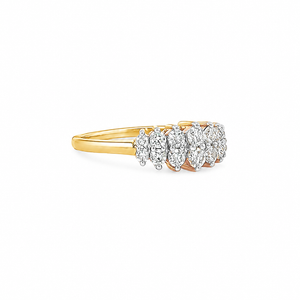 Double Row Eternity Round Diamond Ring