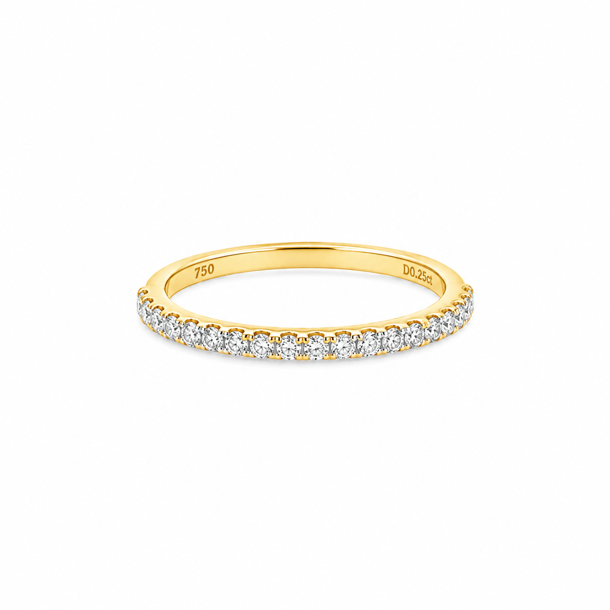 Half Eternity Paved Diamond Ring