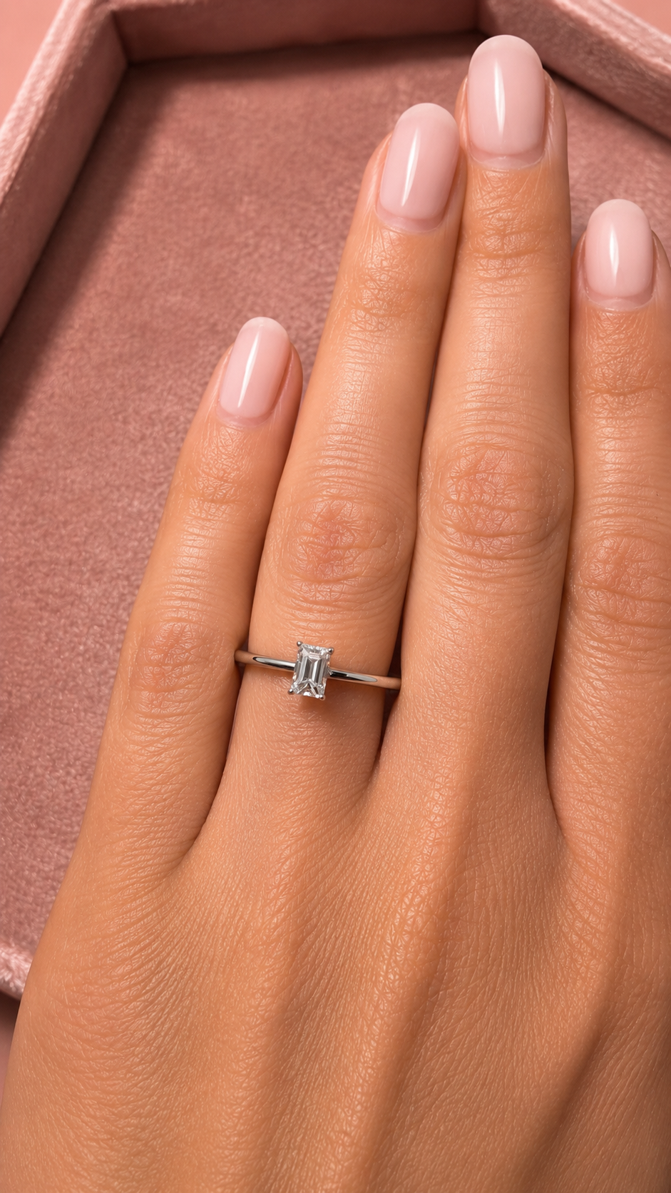 Emerald Cut Diamond Solitaire Ring