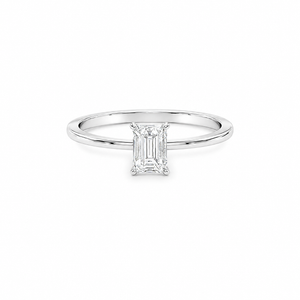 Emerald Cut Diamond Solitaire Ring