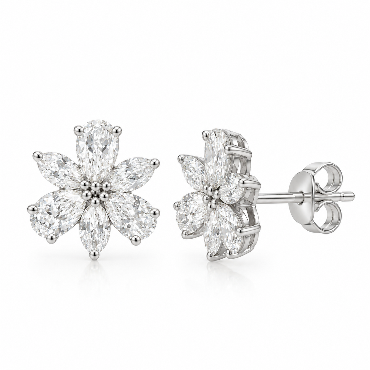 Flora Lab-Grown Diamond Stud Earrings