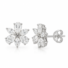 Flora Lab-Grown Diamond Stud Earrings