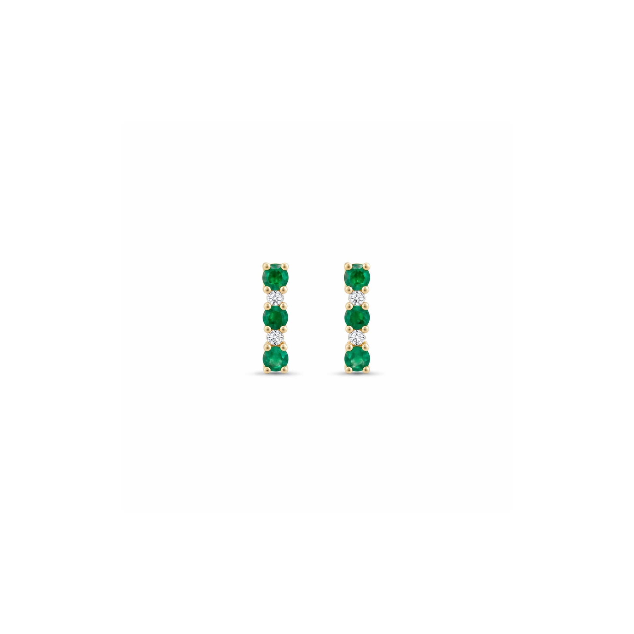 Dash Emerald & Diamond Stud