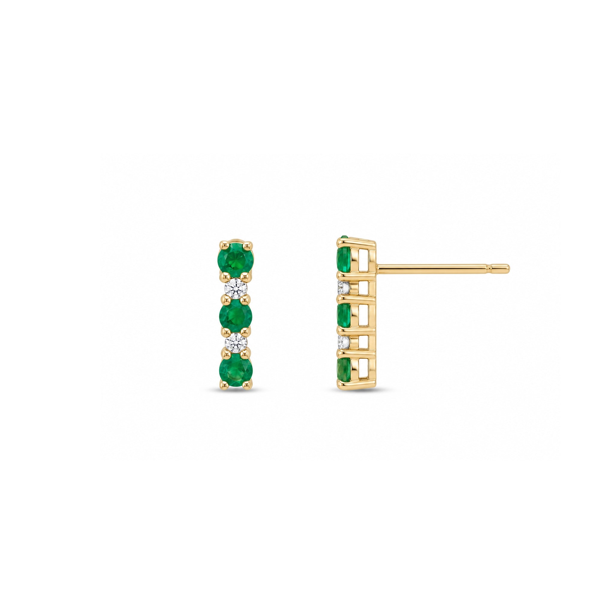 Dash Emerald & Diamond Stud