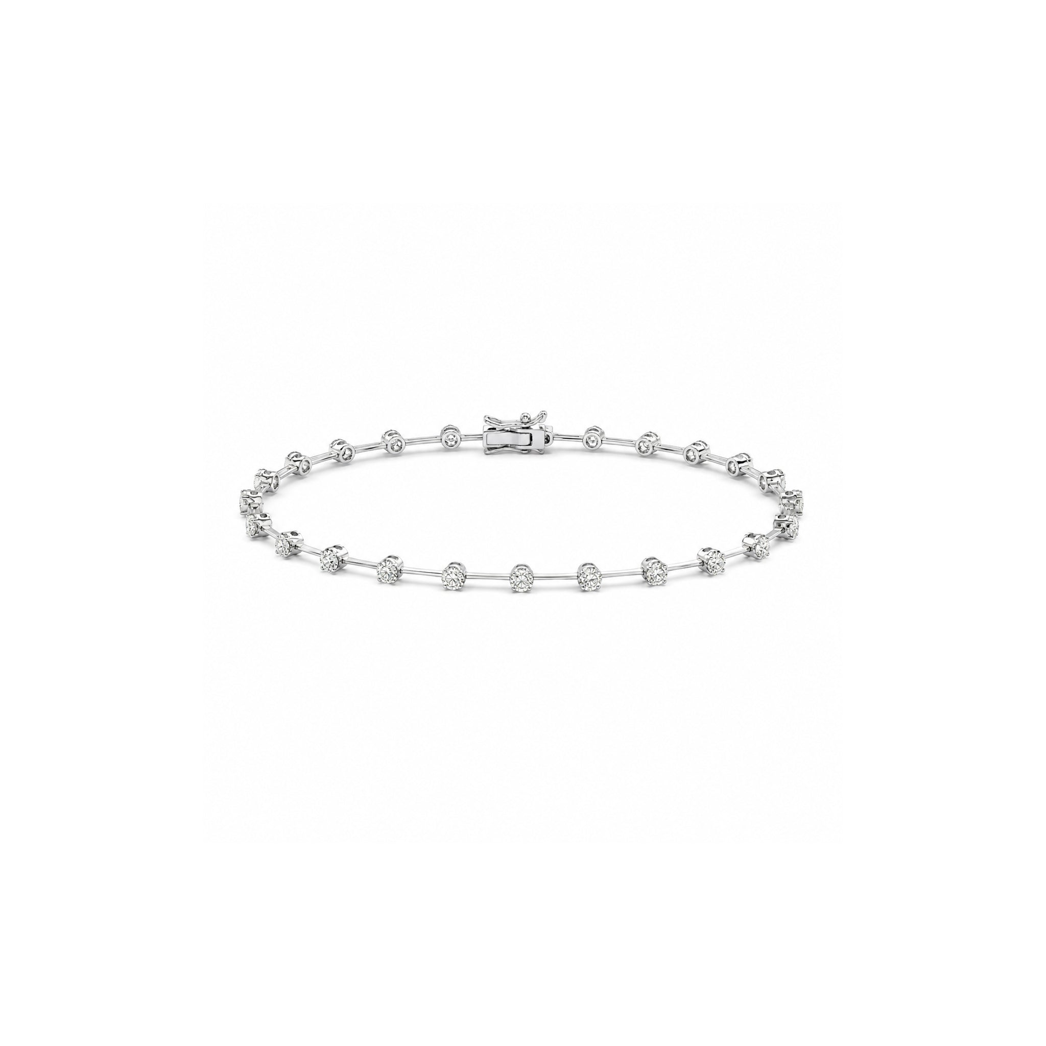 Diamond Station Tennis Bracelet