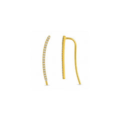 Diamond Thin Climber Earring